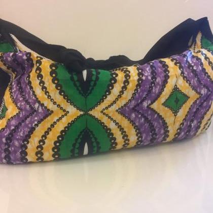 16/ Dashiki Yellow Purple Handmade Bag Worldwide..