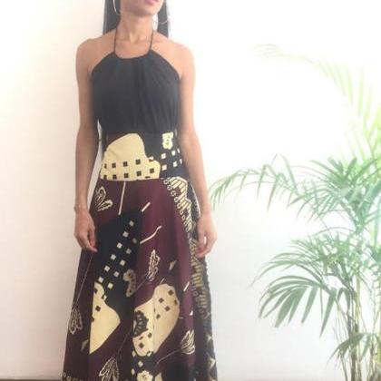 Chaka Size M Africa print Skirt Ank..
