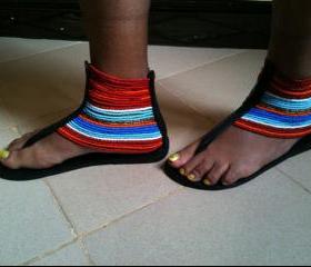 Worldwide - Gorgeous Costumisable Masai African Handmade Sandals on Luulla