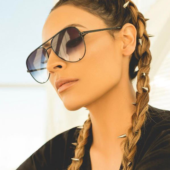 Fashion Flat Top Aviator Glasses Black Women's Sunglasses 2017 Brand Designer Oculos Aviador Mirror Shades Sun Glasses Female
