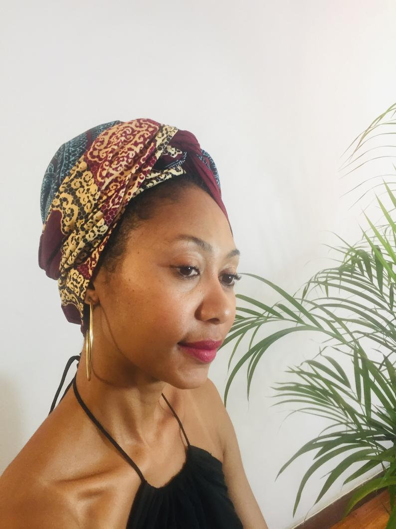 Nigeria African Turban Headwrap Scarf Hat Dashiki Designer Worldwide