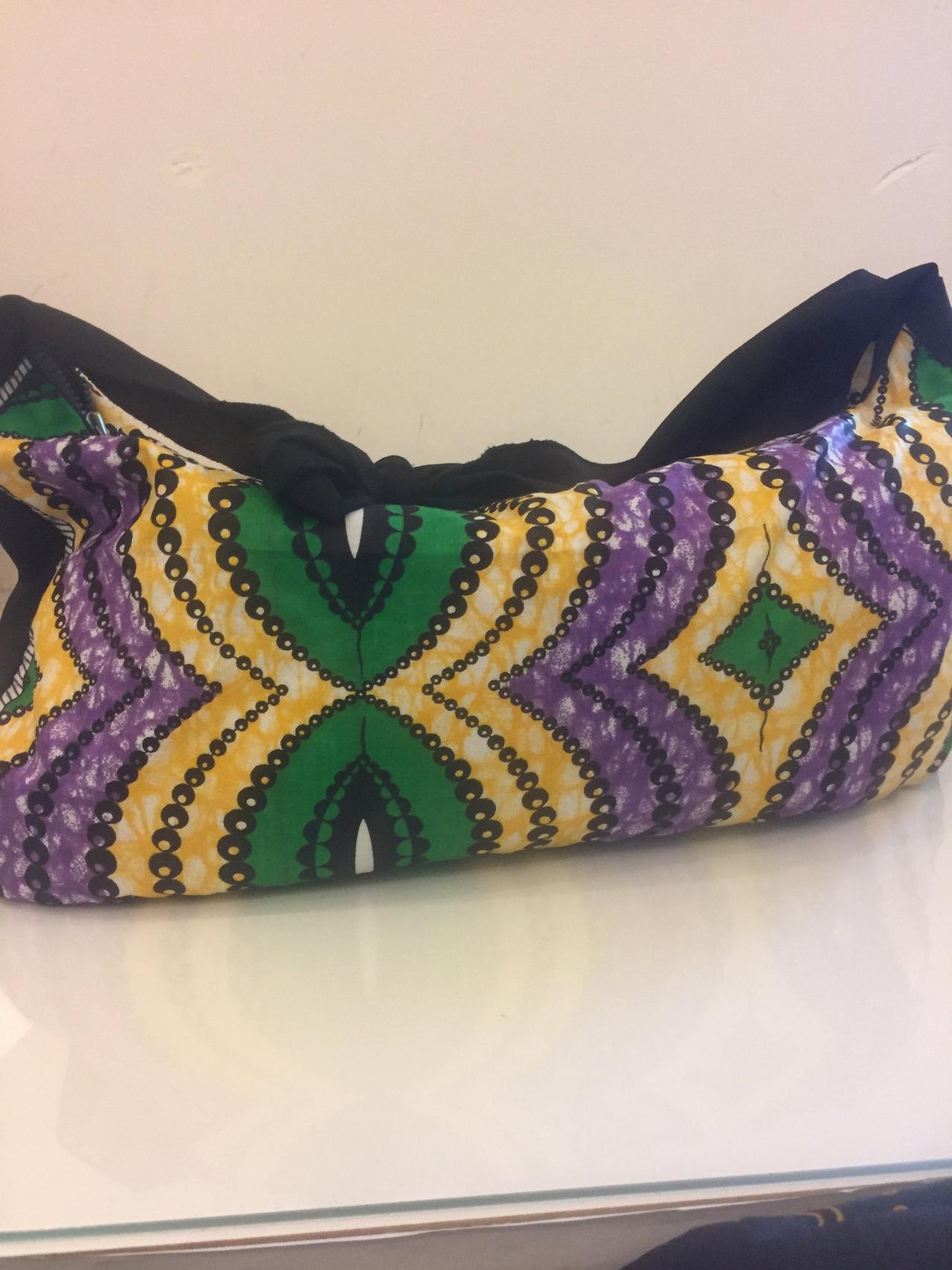 16/ Dashiki Yellow Purple Handmade Bag Worldwide Shipping