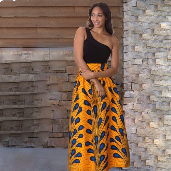 Lubumbashi - Gorgeous Costumisable Dashiki African Maxi Skirt