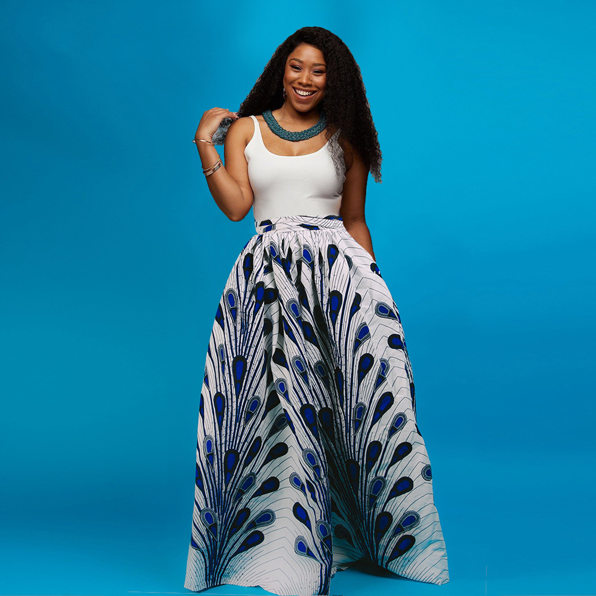 Mukenke - Ready To Ship - Gorgeous Costumisable Dashiki African Maxi Skirt