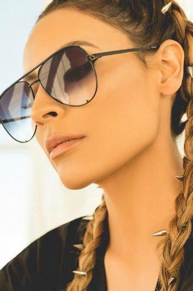 fashion flat top aviator glasses Black women's sunglasses 2017 brand designer oculos aviador mirror shades sun glasses female