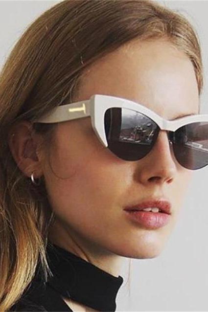 Sunglasses Woman T Brand Retro Shades Points Big Cat Eye Sun Glasses For Men Ladies Female