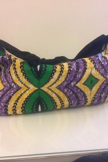 16/ Dashiki Yellow Purple Handmade Bag Worldwide Shipping