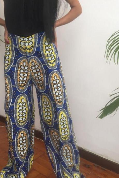 Niger Blue Etnic African Cotton dashiki designer pants Worldwide shipping Worldwide Free Shipping