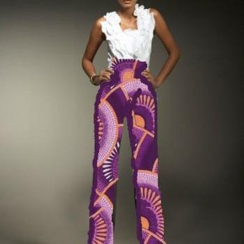 04 - Worldwide Free Shipping - Gorgeous Cotton African Dashiki High Waist Pants